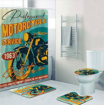 Bikergod Motorcycle Professional Motorcycle Bathroom Decor Set NMBR04