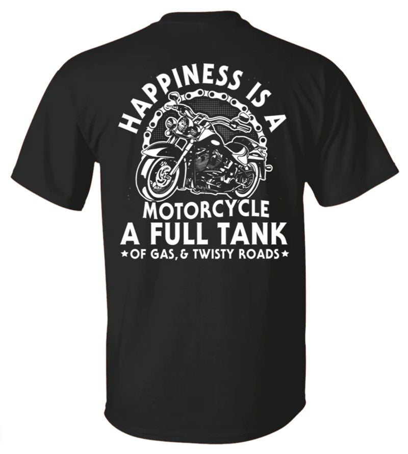Bikergod Motorcycle Happiness Is A Motorcycle T-shirt Design 2D Full Printed Sizes S - 5XL - NMA131