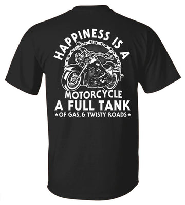 Bikergod Motorcycle Happiness Is A Motorcycle T-shirt Design 2D Full Printed Sizes S - 5XL - NMA131