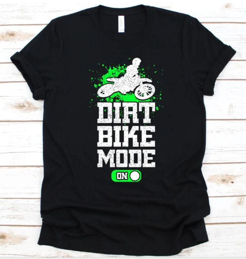 Bikergod Motorcycles Dirt Bike Mode On T-shirt Design 2D Full Printed Sizes S - 5XL - NAEA245