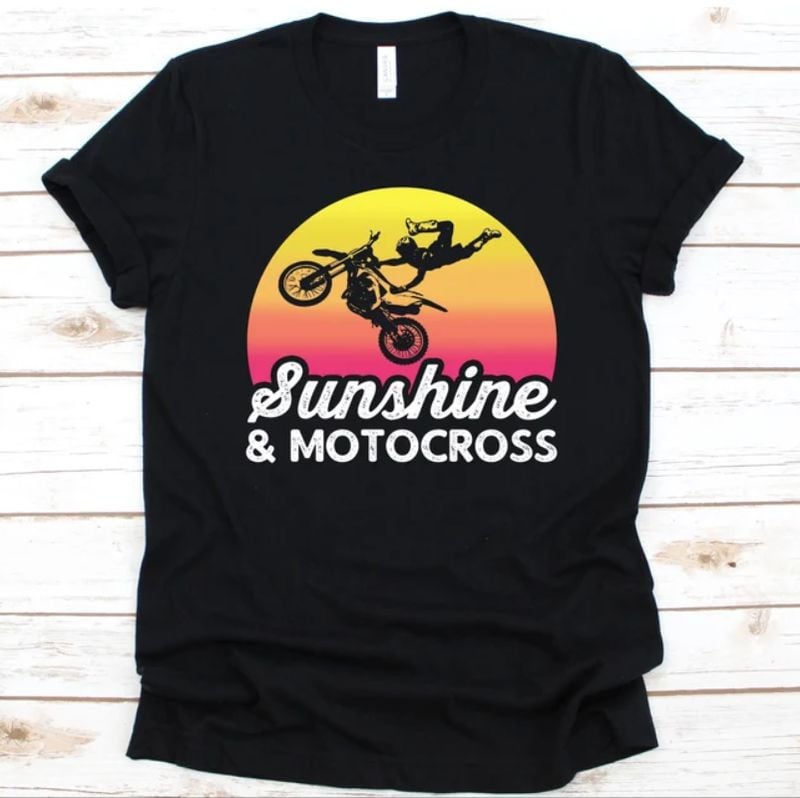 Bikergod Motorcycles Sunshine And Motocross T-shirt Design 2D Full Printed Sizes S - 5XL - NAEA251