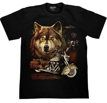 Bikergod Motorcycles Wolf T-shirt Design 3D Full Printed Sizes S - 5XL - NADA257