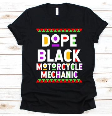 Bikergod Motorcycles Dope Black Motorcycle Mechanic T-shirt Design 2D Full Printed Sizes S - 5XL - NAEA241