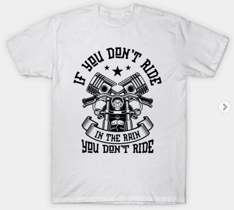 Bikergod Motorcycles Riding Rain Biker T-shirt Design 2D Full Printed Sizes S - 5XL - NABA202