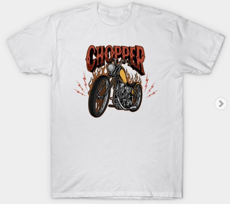 Bikergod Motorcycles chopper T-shirt Design 2D Full Printed Sizes S - 5XL - NABA193