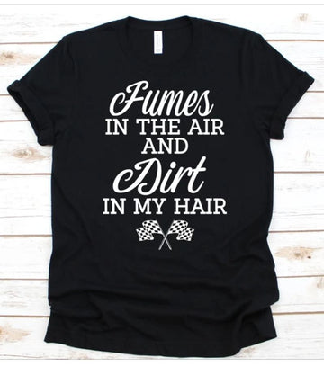 Bikergod Motorcycles Fumes In The Air And Dirt In My Hair T-shirt Design 2D Full Printed Sizes S - 5XL - NAEA257