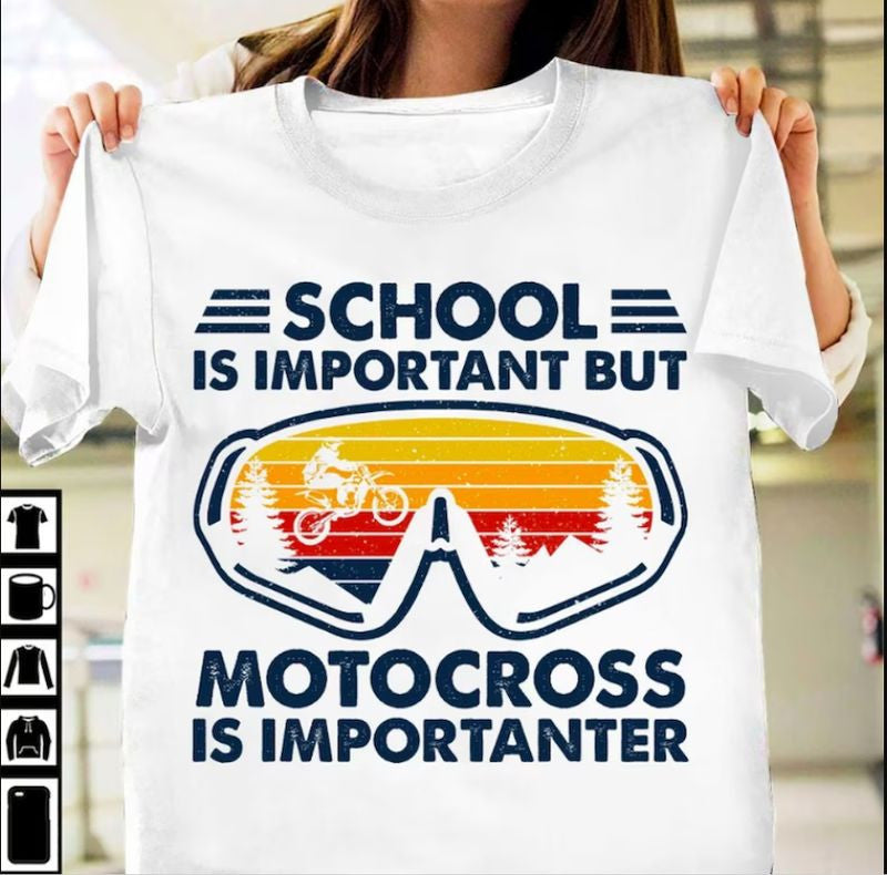 Bikergod Motorcycles Motocross Is Importanter T-shirt Design 2D Full Printed Sizes S - 5XL - NAEA228