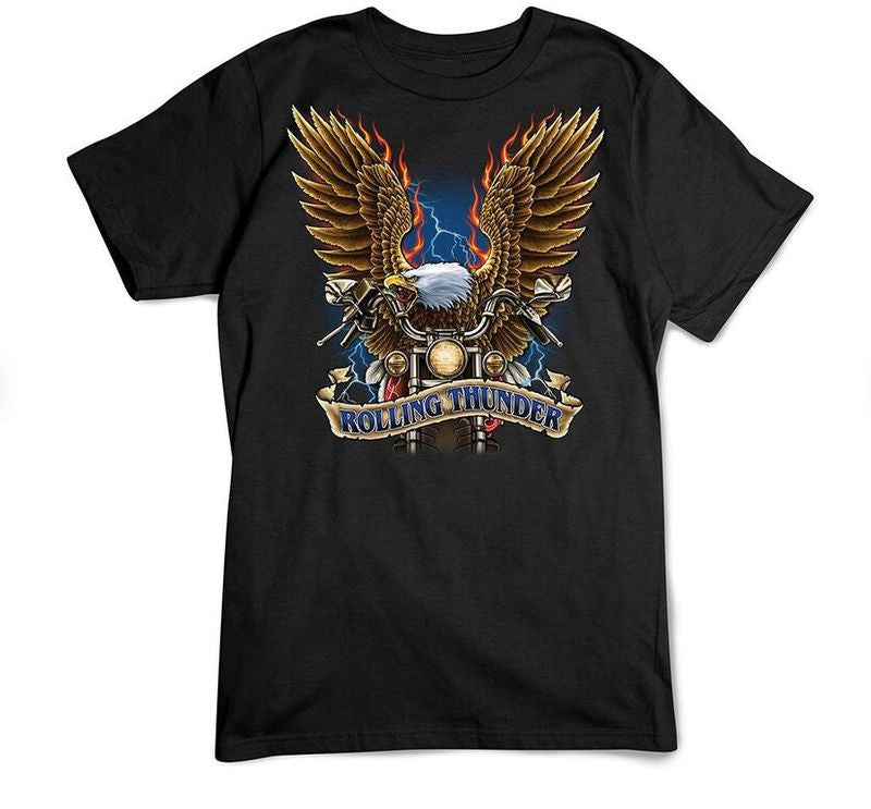 Bikergod Motorcycles Rolling Thunder T-shirt Design 2D Full Printed Sizes S - 5XL - NAEA220