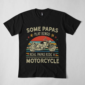 Bikergod Motorcycles Real Papas Ride A Motorcycle T-shirt Design 2D Full Printed Sizes S - 5XL - NADA211