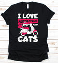 Bikergod Motorcycles I Love Motorcycle And Cats T-shirt Design 2D Full Printed Sizes S - 5XL - NAEA256