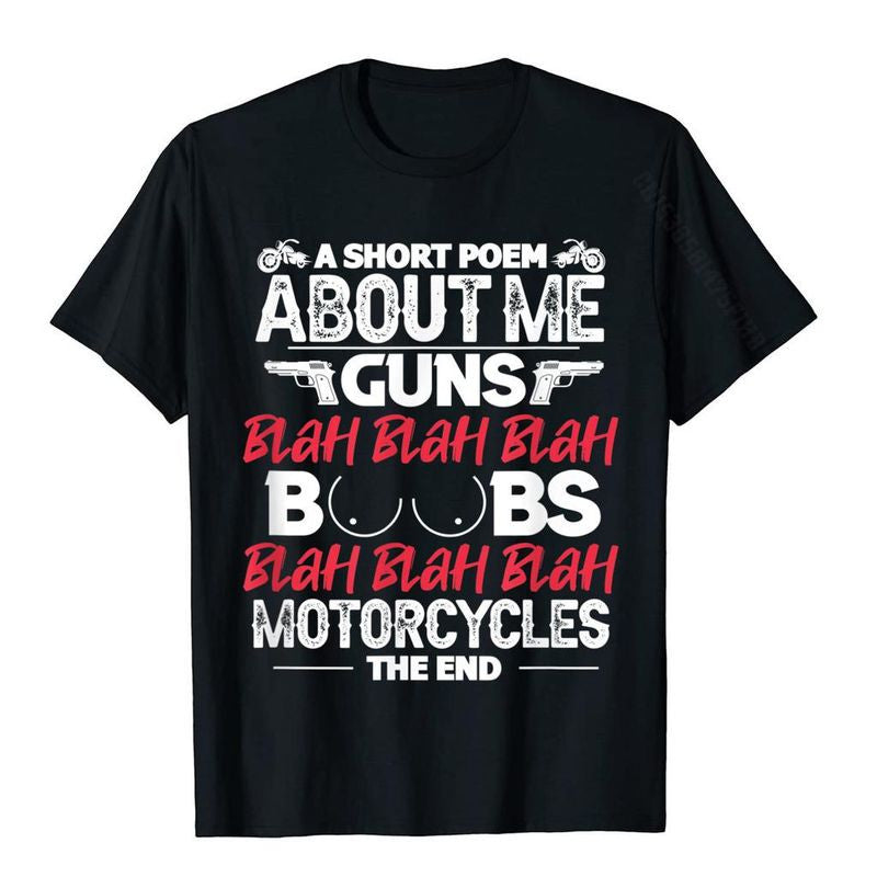 Bikergod Motorcycles Guns Boobs Motorcycles T-shirt Design 2D Full Printed Sizes S - 5XL - NADA242
