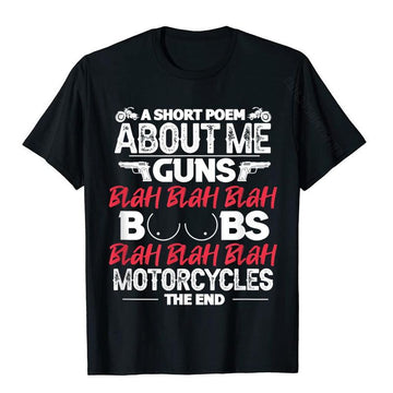 Bikergod Motorcycles Guns Boobs Motorcycles T-shirt Design 2D Full Printed Sizes S - 5XL - NADA242