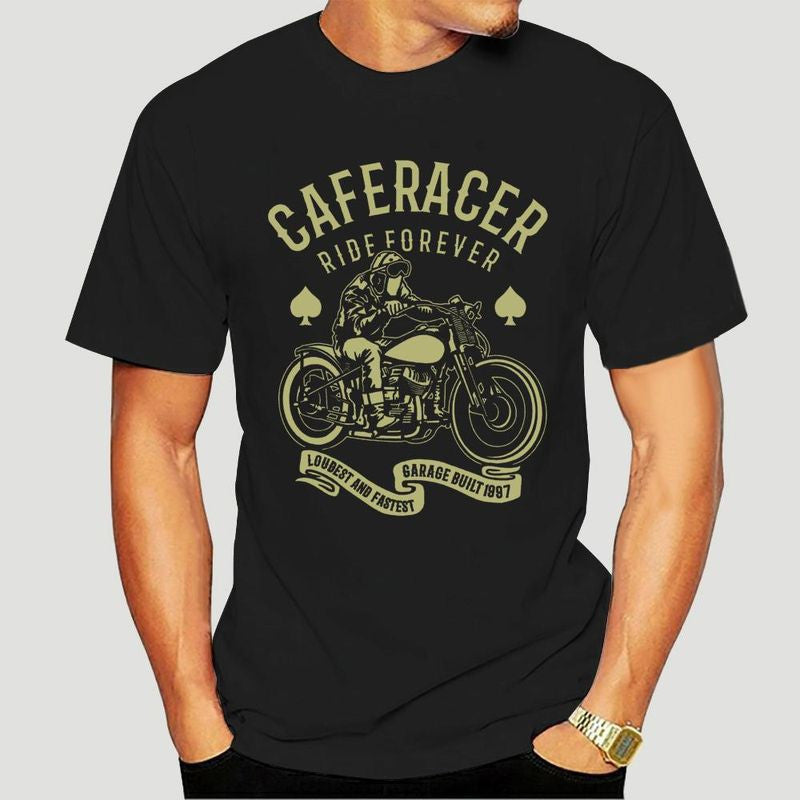 Bikergod Motorcycles Caferacer Ride Forever T-shirt Design 2D Full Printed Sizes S - 5XL - NADA181