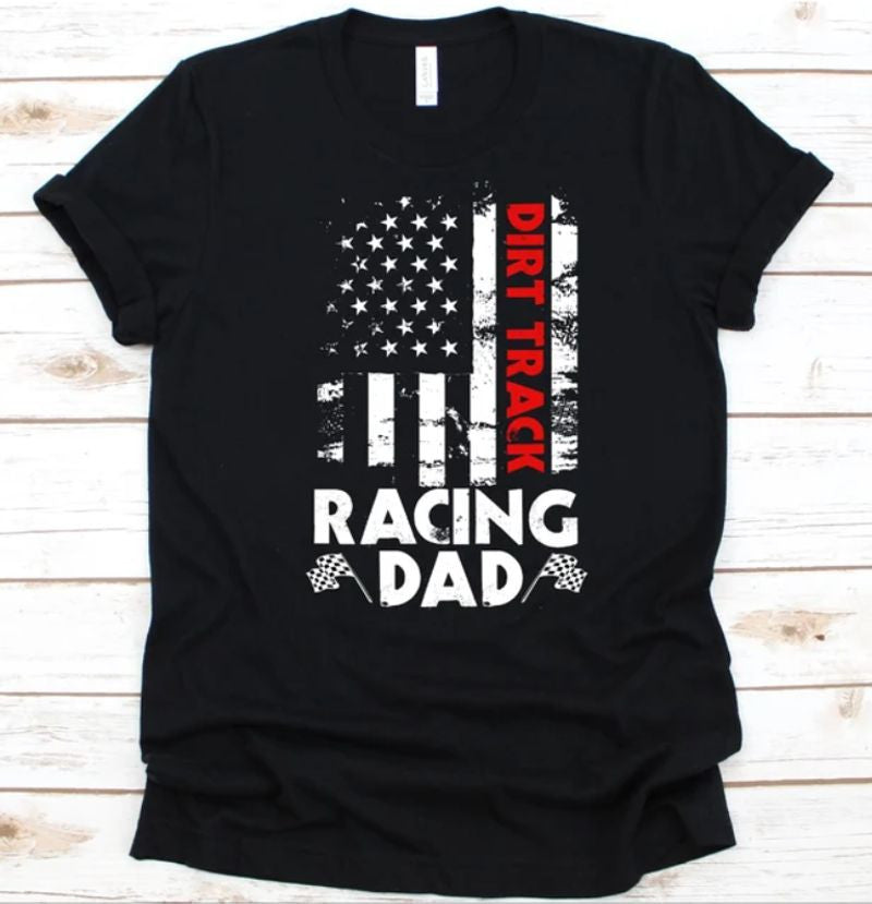 Bikergod Motorcycles Dirty Track Racing Dad T-shirt Design 2D Full Printed Sizes S - 5XL - NAEA242