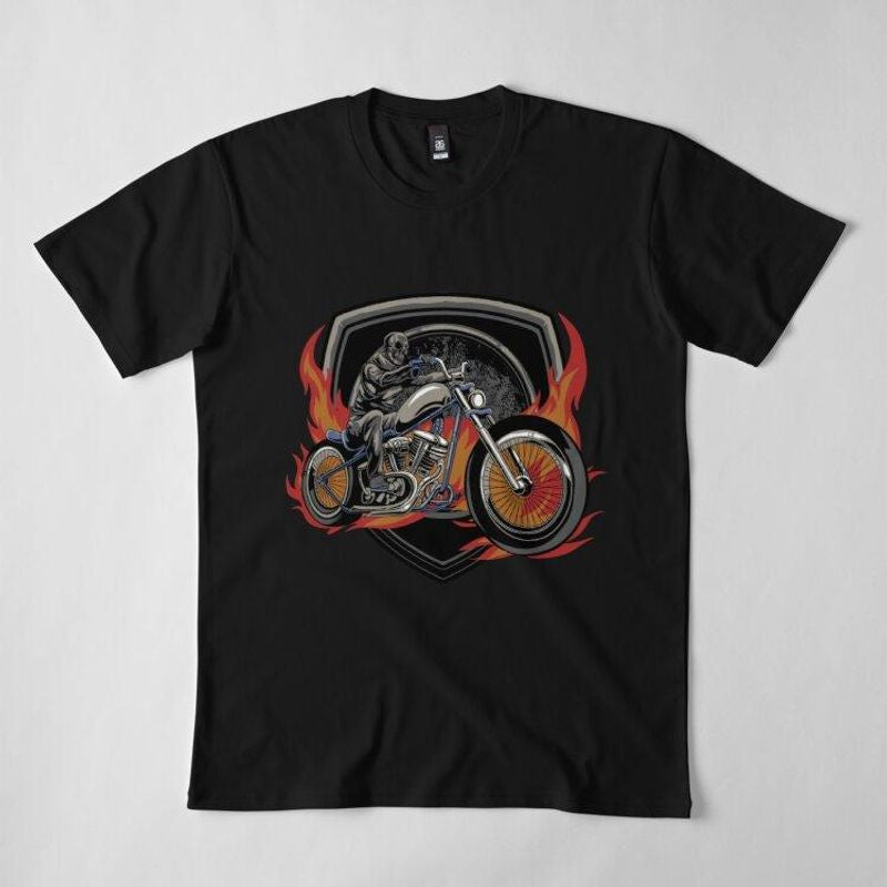 Bikergod Motorcycles Biker Skull T-shirt Design 2D Full Printed Sizes S - 5XL - NADA238