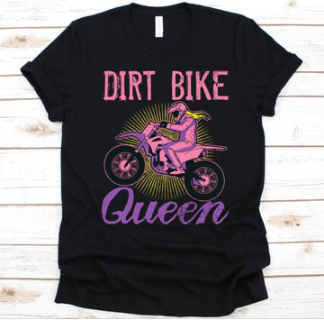 Bikergod Motorcycles Dirt Bike Queen T-shirt Design 2D Full Printed Sizes S - 5XL - NAEA238