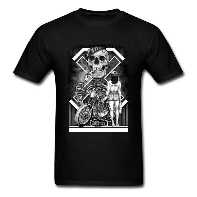 Bikergod Motorcycles Rider Skull T-shirt Design 2D Full Printed Sizes S - 5XL - NADA199