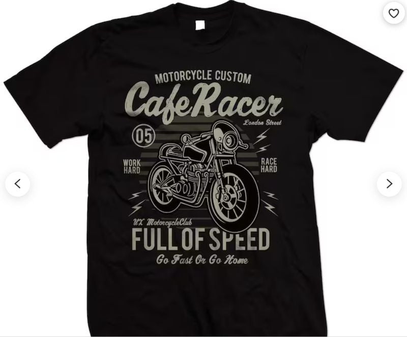Bikergod Motorcycle Cafe Racer Custom Motorcycle T-shirt Design 2D Full Printed Sizes S - 5XL - NAAH21