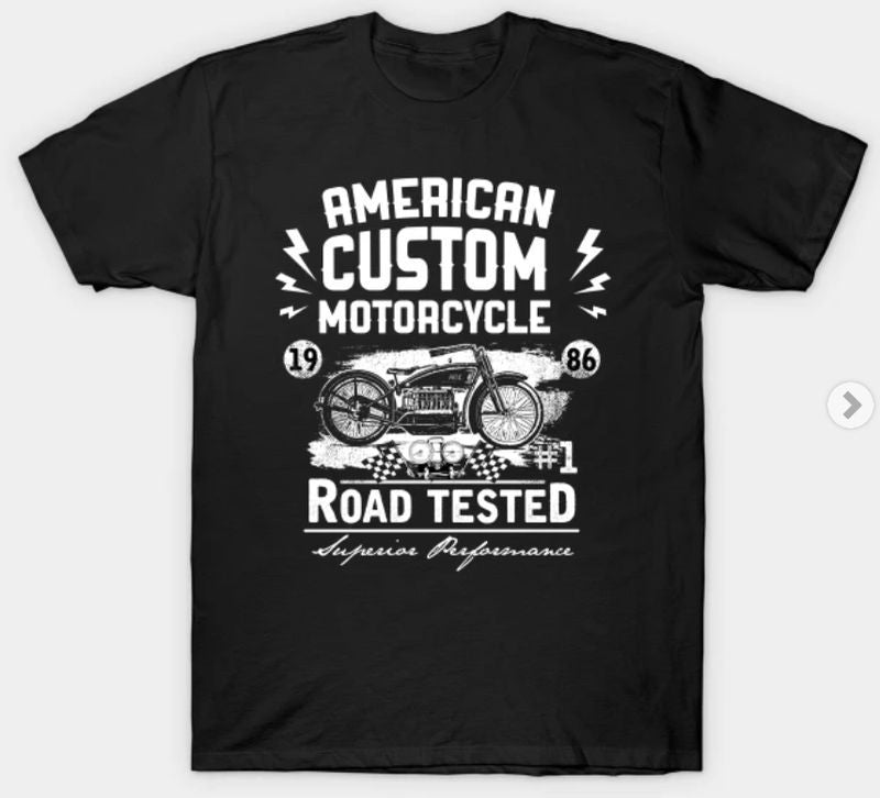 Bikergod Motorcycles American custom Road Tested T-shirt Design 2D Full Printed Sizes S - 5XL - NABA139