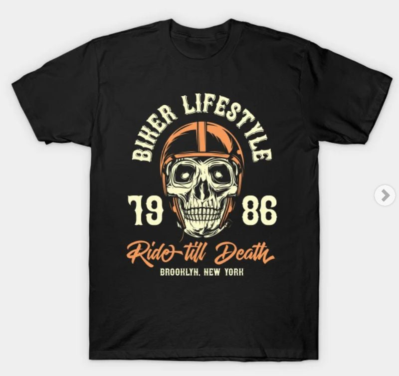 Bikergod Motorcycles Biker Lifestyle T-shirt Design 2D Full Printed Sizes S - 5XL - NABA219