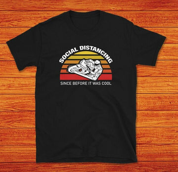 Bikergod Motorcycle Social Distancing Motorbike T-shirt Design 2D Full Printed Sizes S - 5XL - NAAH02
