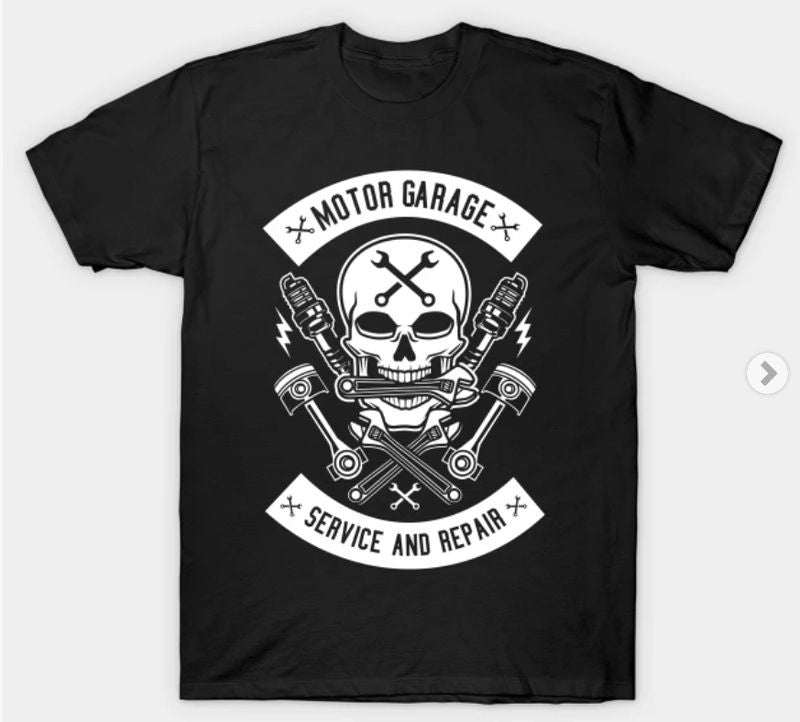 Bikergod Motorcycles Motor Garage T-shirt Design 2D Full Printed Sizes S - 5XL - NABA166
