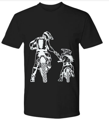 Bikergod Motorcycle Dad and daughter biker T-shirt Design 2D Full Printed Sizes S - 5XL - NAAH107