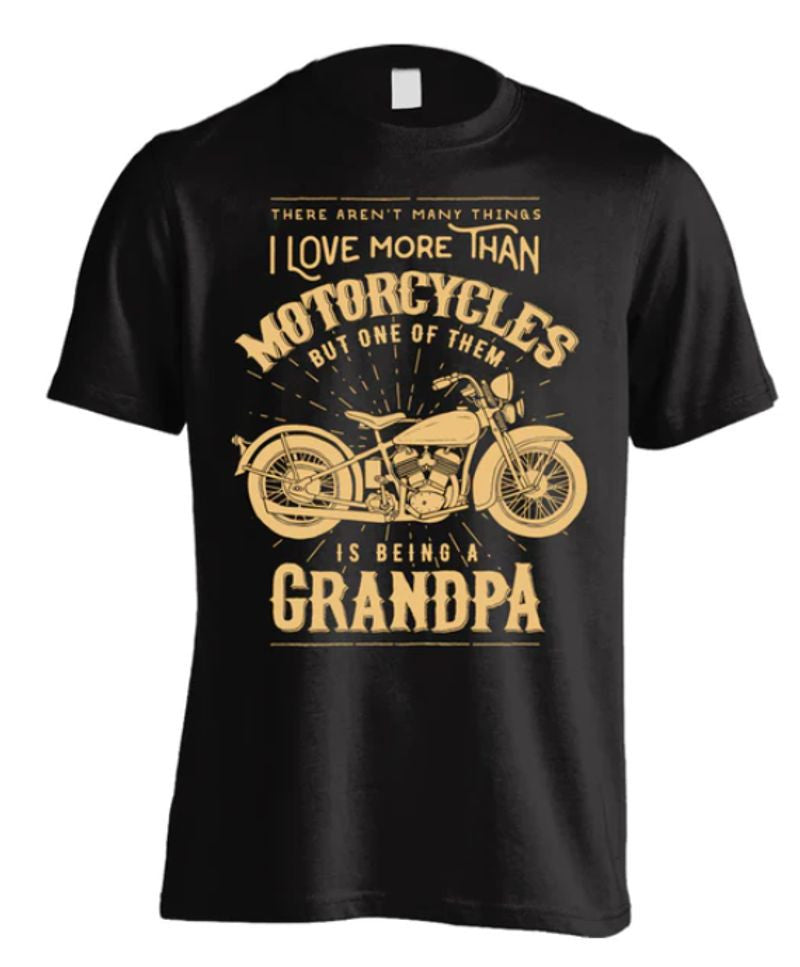 Bikergod Motorcycle BEING A GRANDPA T-shirt Design 2D Full Printed Sizes S - 5XL - NAAH90