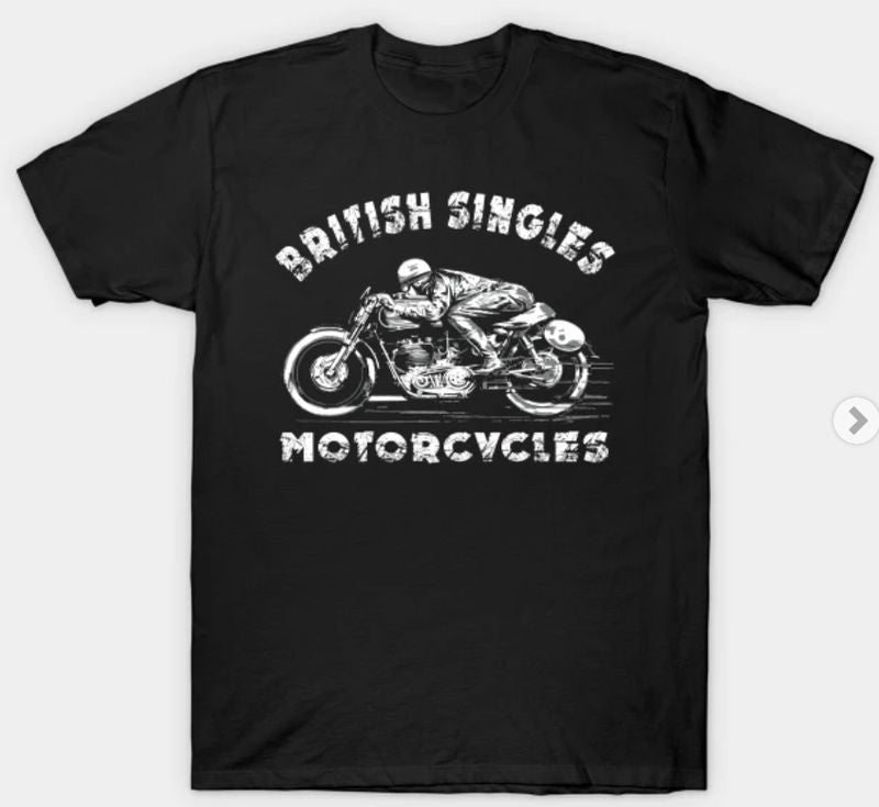Bikergod Motorcycles british singles motorcycles T-shirt Design 2D Full Printed Sizes S - 5XL - NAAL309