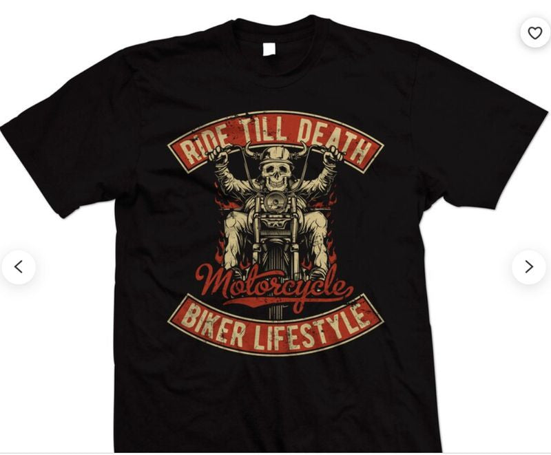 Bikergod Motorcycle Biker Lifestyles, Ride Till Death T-shirt Design 2D Full Printed Sizes S - 5XL - NAAH15
