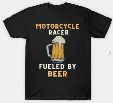 Bikergod Motorcycles Beer fueled motorcycle racer T-shirt Design 2D Full Printed Sizes S - 5XL - NABA167