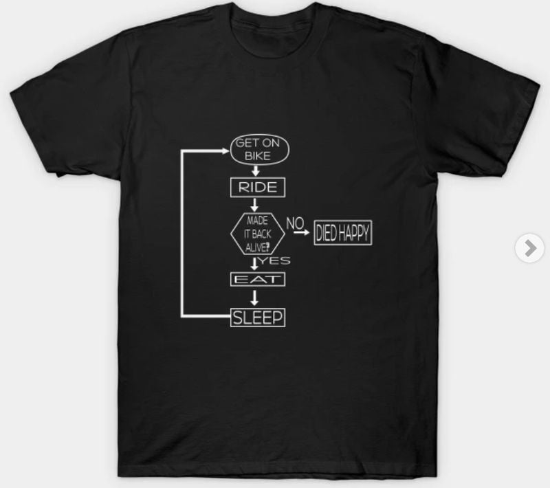Bikergod Motorcycles Daily steps to bike riding decisions T-shirt Design 2D Full Printed Sizes S - 5XL - NAAL316