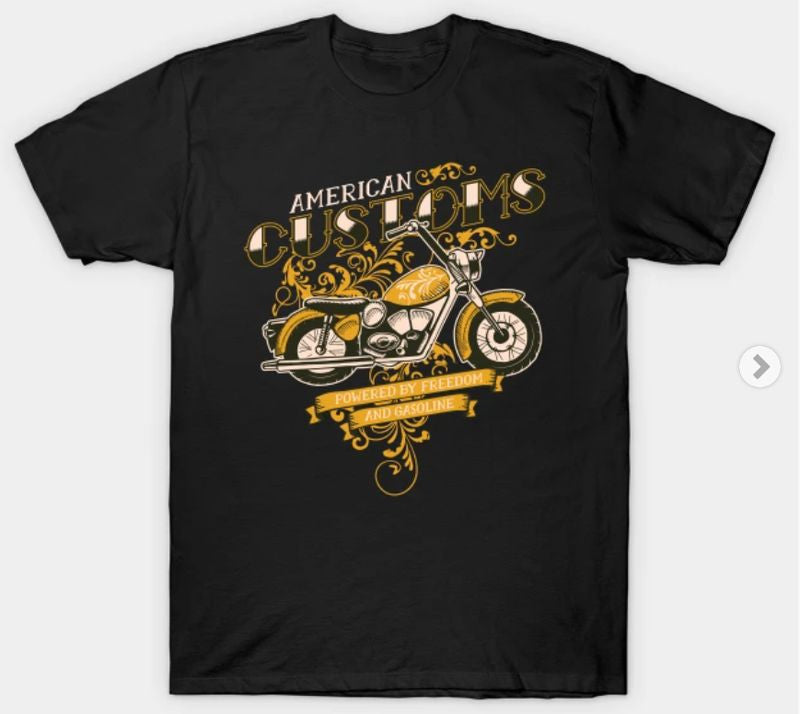 Bikergod Motorcycles American Customs T-shirt Design 2D Full Printed Sizes S - 5XL - NAAL307