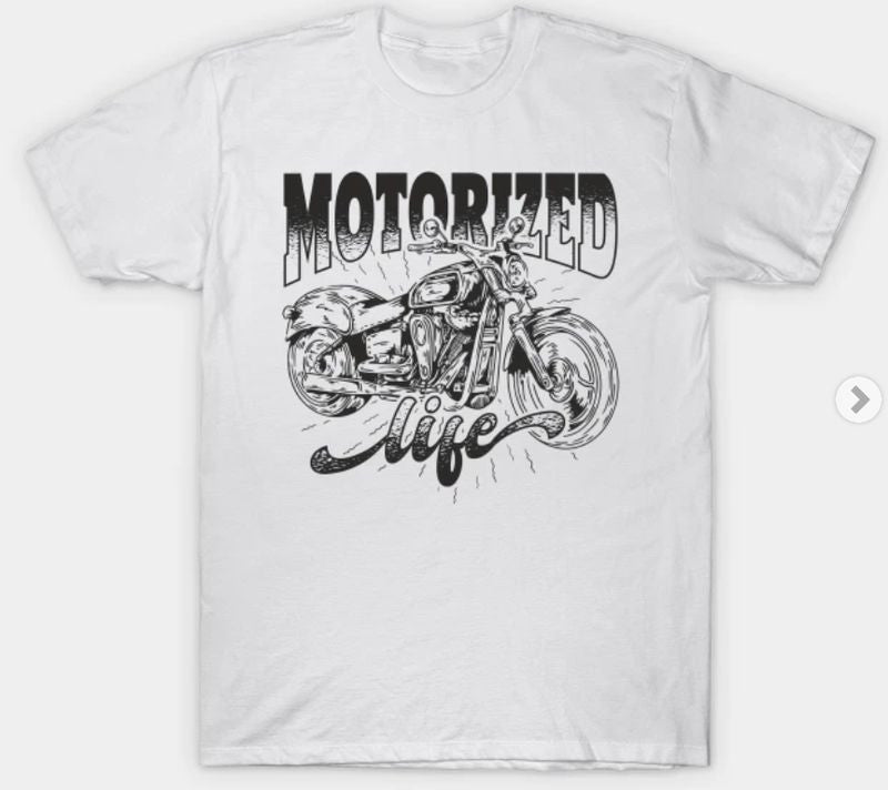 Bikergod Motorcycles Motorized-Life T-shirt Design 2D Full Printed Sizes S - 5XL - NAAL308