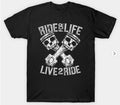 Bikergod Motorcycles Ride for life Live to Ride T-shirt Design 2D Full Printed Sizes S - 5XL - NABA136
