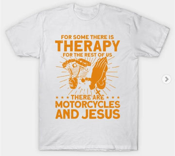 Bikergod Motorcycles And Jesus Faith T-shirt Design 2D Full Printed Sizes S - 5XL - NABA161