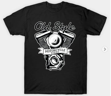 Bikergod Motorcycles Old Style Motorcycle Riding T-shirt Design 2D Full Printed Sizes S - 5XL - NABA186