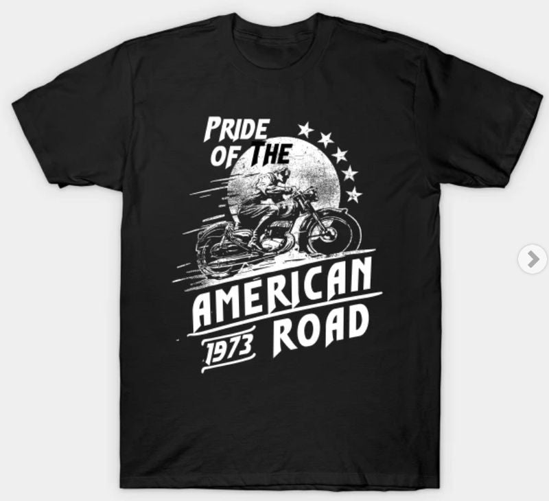 Bikergod Motorcycles American Road T-shirt Design 2D Full Printed Sizes S - 5XL - NAAL300