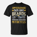 Bikergod Motorcycle Awesome Dads Have Beards Tattoos And Motorcycles T-shirt Design 2D Full Printed Sizes S - 5XL - NAAL254