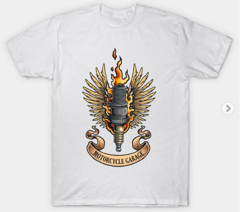Bikergod Motorcycles Garage T-shirt Design 2D Full Printed Sizes S - 5XL - NAAL306