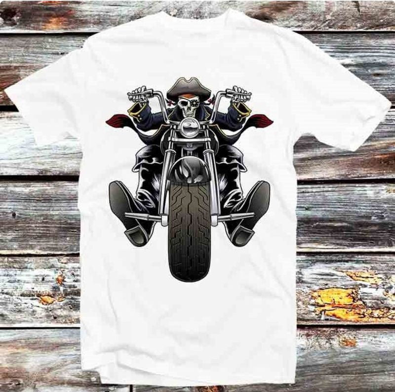 Bikergod Motorcycle Skull Biker T-shirt Design 2D Full Printed Sizes S - 5XL - NAAH98