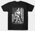Bikergod Motorcycle Motocross US Flag T-shirt Design 2D Full Printed Sizes S - 5XL - NABA159