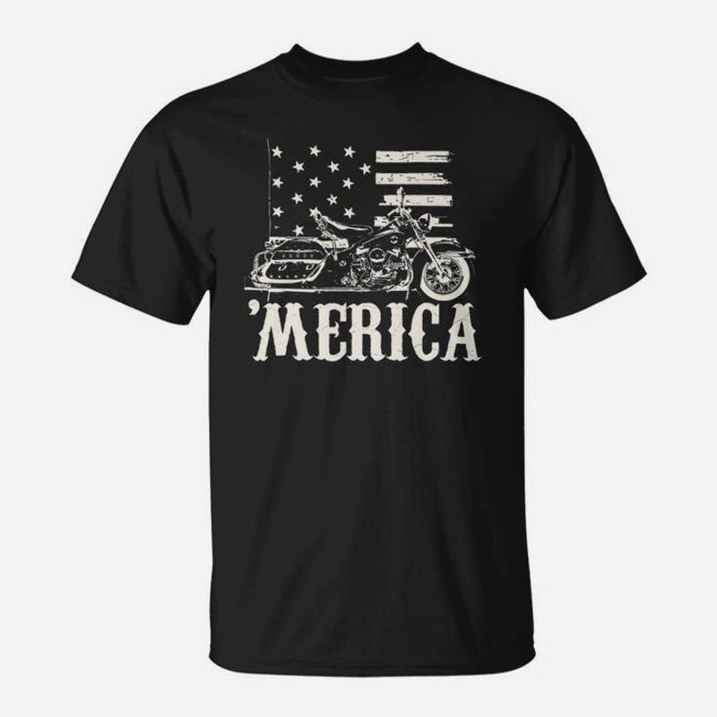Bikergod Motorcycle Biker Merica T-shirt Design 2D Full Printed Sizes S - 5XL - NAAL255