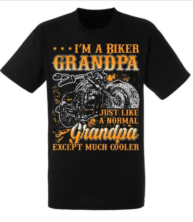 Bikergod Motorcycle I'm A Biker Grandpa T-shirt Design 2D Full Printed Sizes S - 5XL - NAAM80