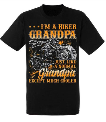 Bikergod Motorcycle I'm A Biker Grandpa T-shirt Design 2D Full Printed Sizes S - 5XL - NAAM80