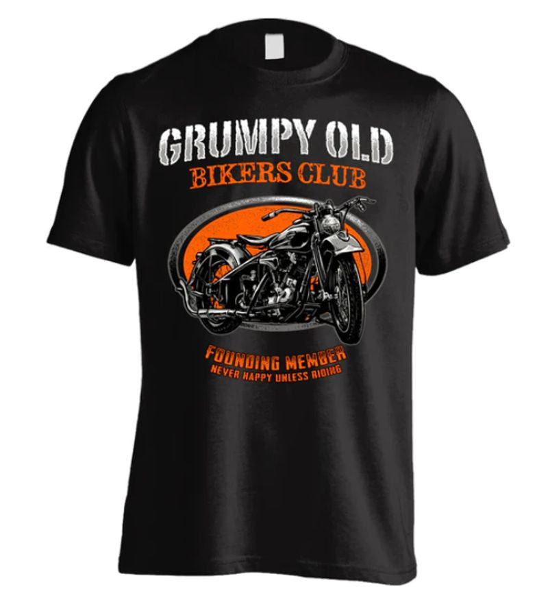 Bikergod Motorcycle GRUMPY OLD BIKERS CLUB T-shirt Design 2D Full Printed Sizes S - 5XL - NAAH92