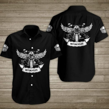 Bikergod Motorcycles Button Shirt Design 3D Full Printed Sizes S - 5XL NAL217