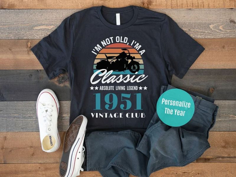 Bikergod Motorcycle I AM Not Old I Am A Classic  T-shirt Design 2D Full Printed Sizes S - 5XL - NAS7928