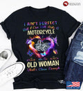 Bikergod Motorcycle I Ain’t Perfect But I Can Still Ride A Motorcycle T-shirt Design 2D Full Printed Sizes S - 5XL - NAAR54