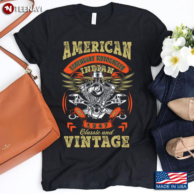 Bikergod Motorcycle American Legendary Motorcycles Indian Classic and Vintage T-shirt Design 2D Full Printed Sizes S - 5XL - NAAF260